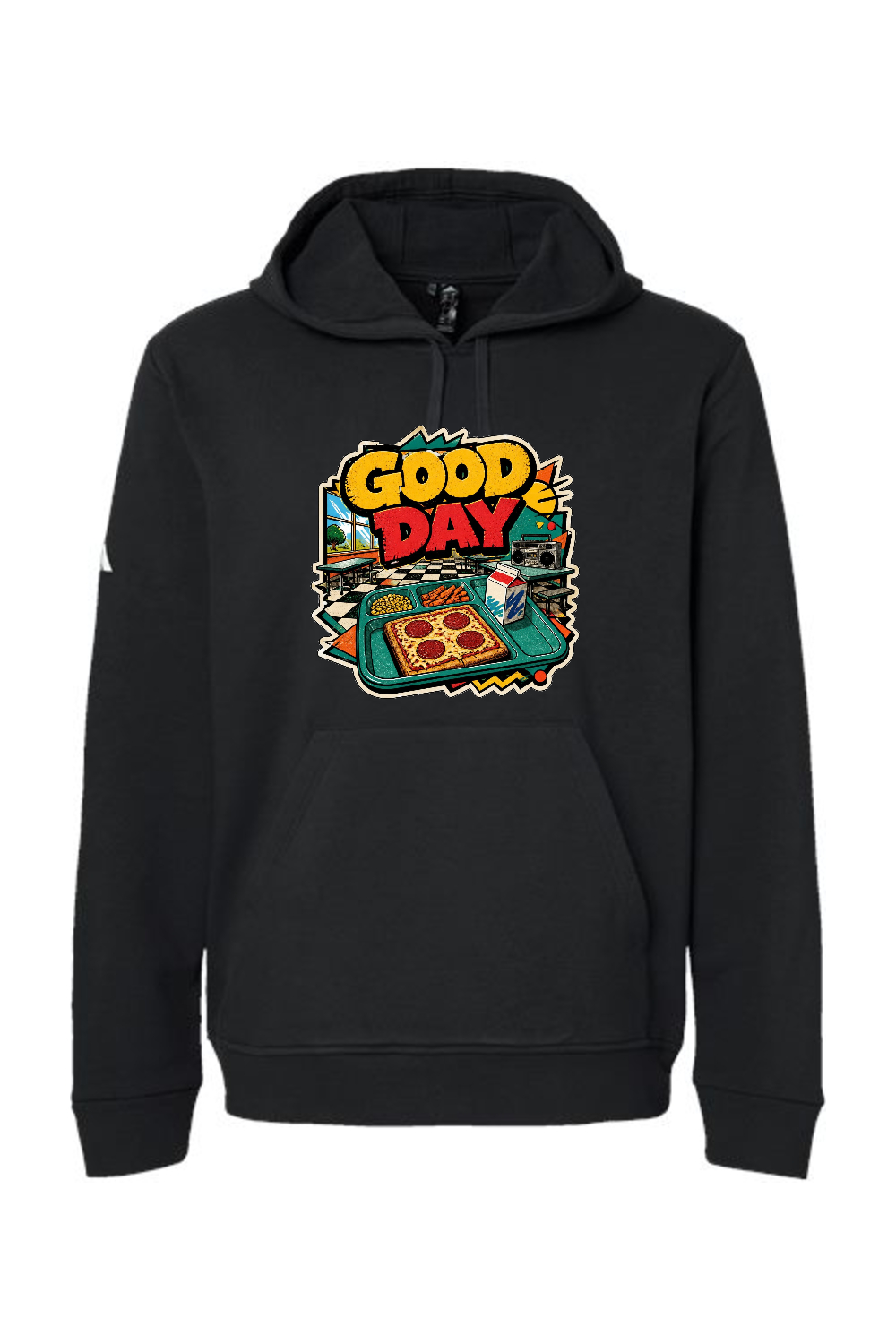Adidas Fleece Hooded Sweatshirt: GOOD DAY