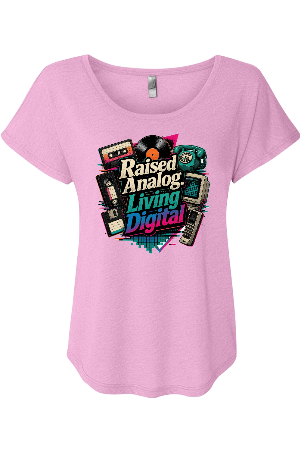 Raised Analog. Living Digital Women's Triblend Dolman Tee