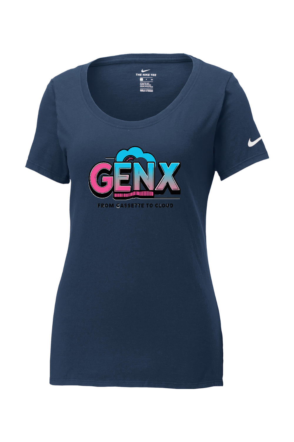 Nike Ladies Core Cotton Scoop Neck Tee: GENX-From Cassette To Cloud