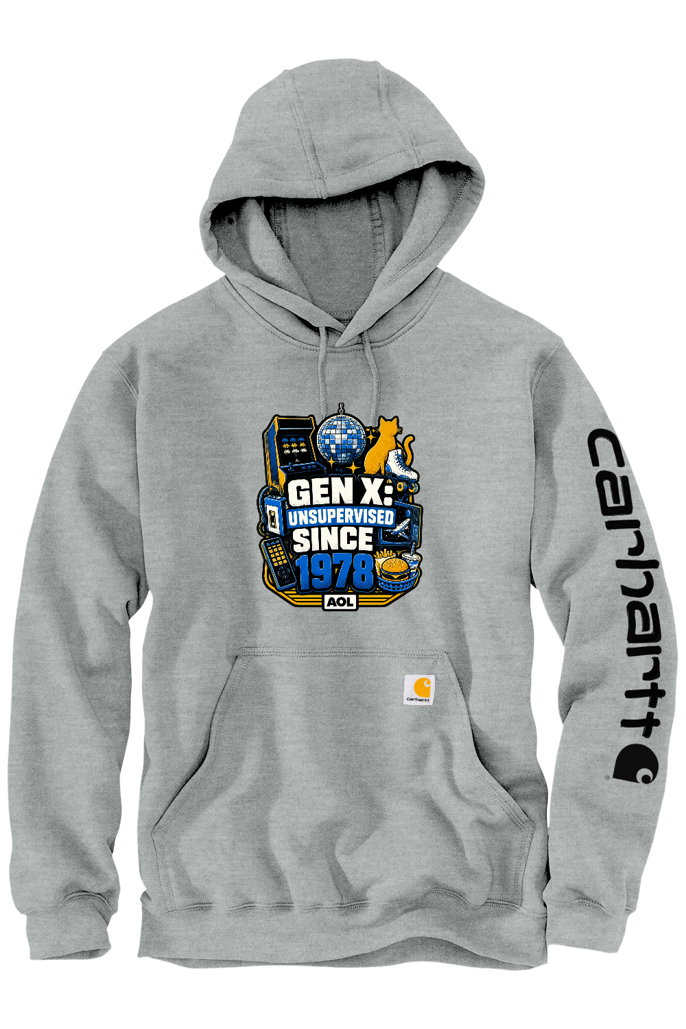 Carhartt Midweight Hooded Sweatshirt: GEN X Unsupervised Since 1978