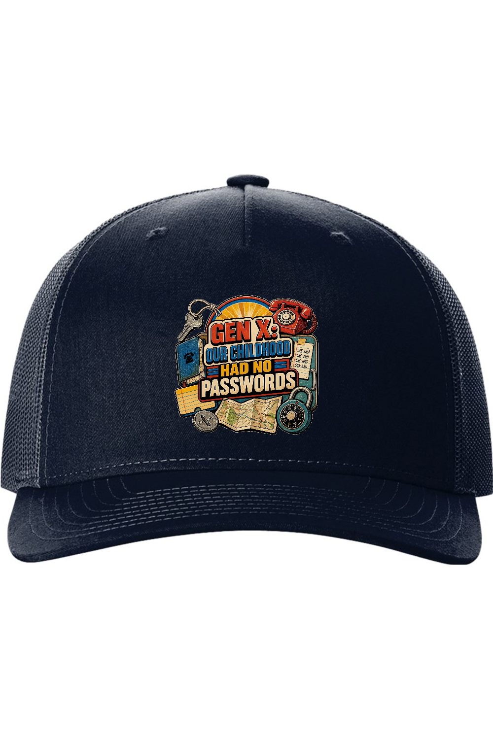 Richardson Trucker Cap: GEN X Our Childhood Had No Passwords