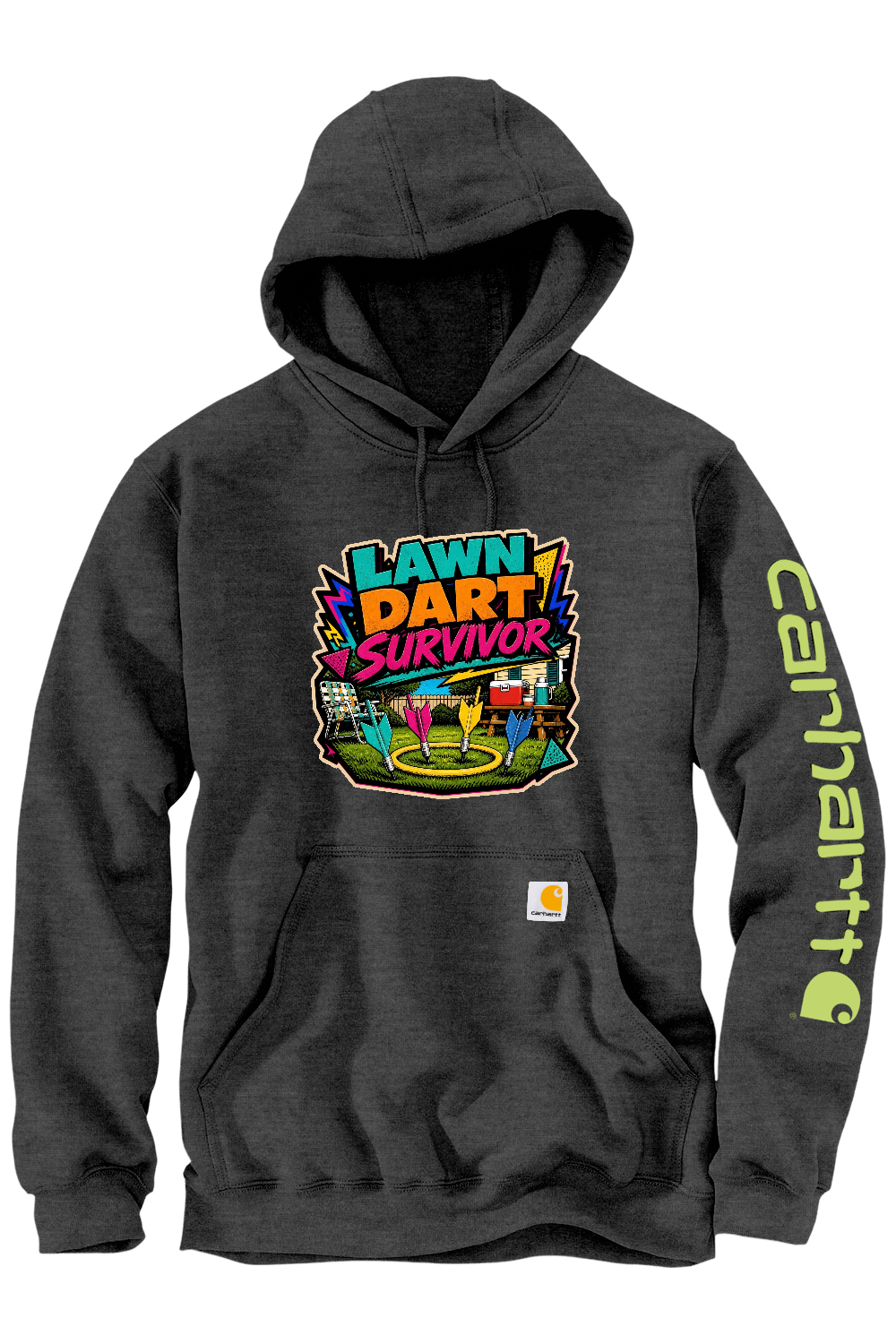 Carhartt Midweight Hooded Sweatshirt: Lawn Dart Survivor