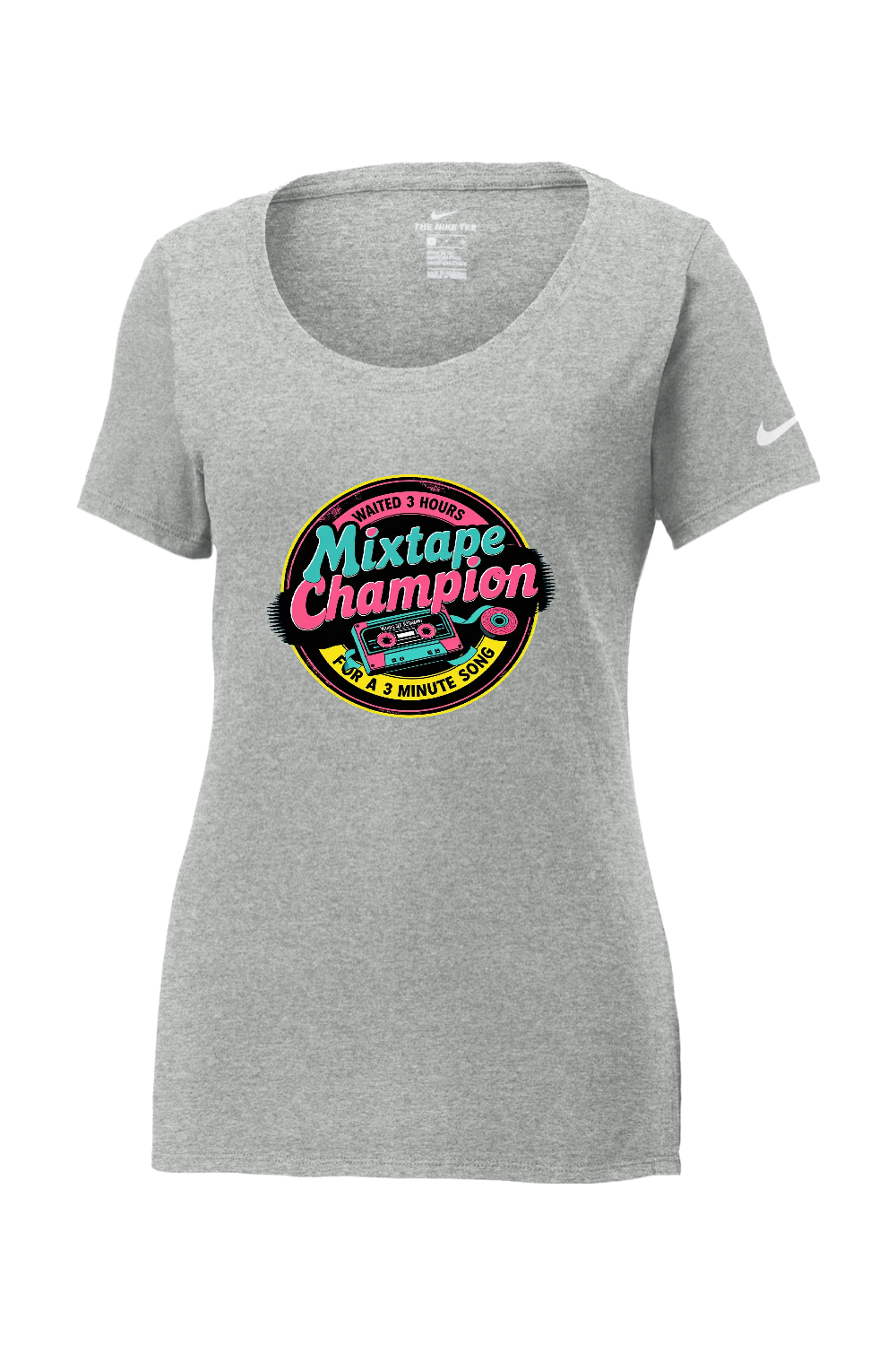 Nike Ladies Core Cotton Scoop Neck Tee: MixTape Champion