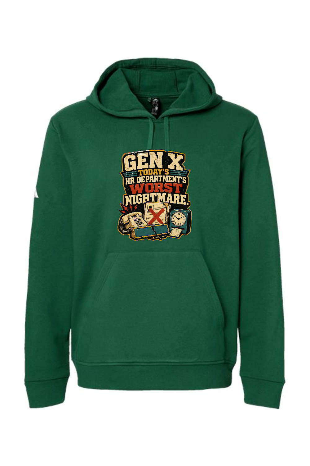Gen X Adidas Fleece Hooded Sweatshirt: GEN X TODAY’S HR DEPARTMENT’S WORST NIGHTMARE