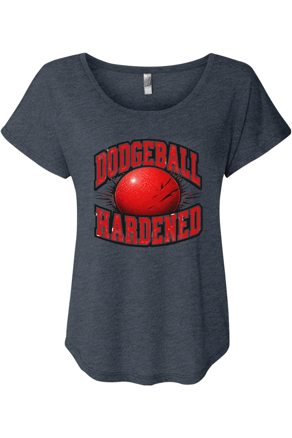 DODGEBALL HARDENED Women's Triblend Dolman Tee