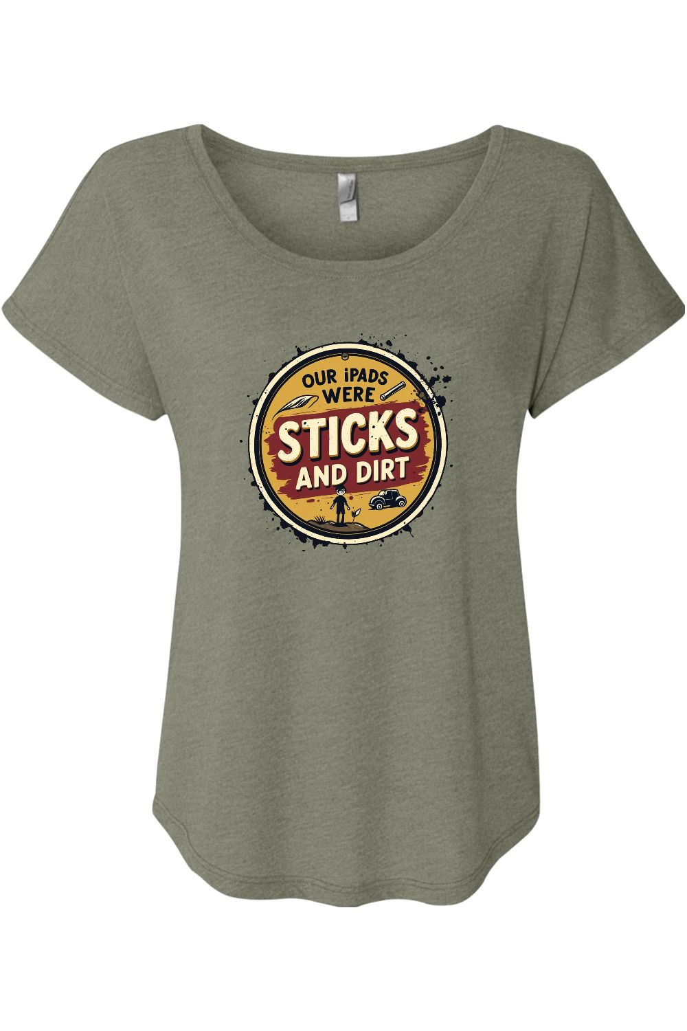 Sticks and Dirt Women's Triblend Dolman Tee