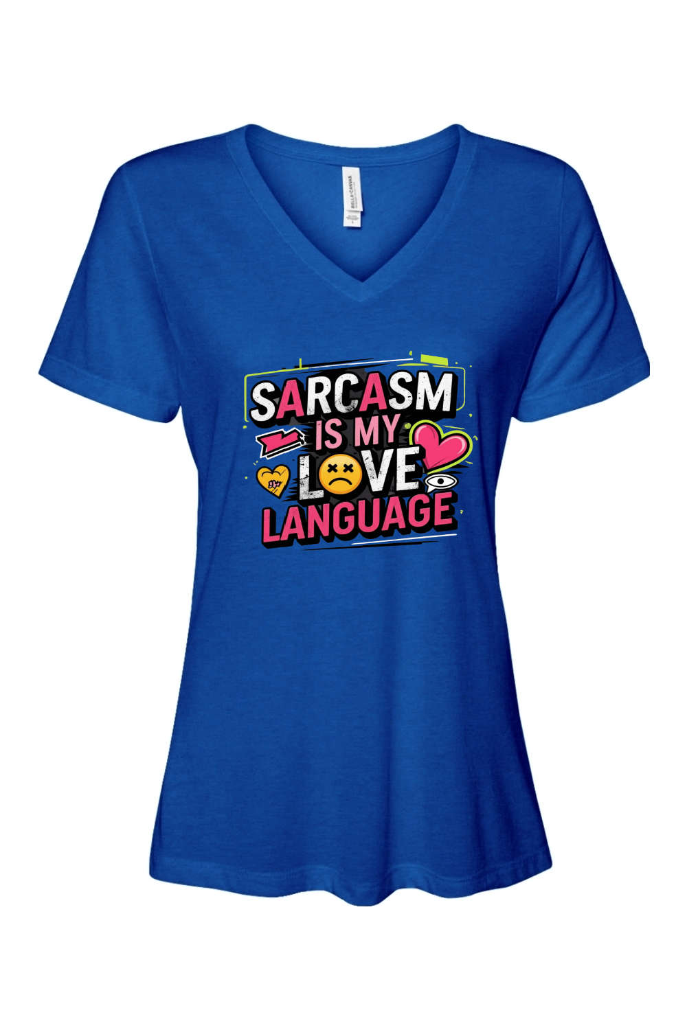 Relaxed Fit Women's V-Neck T-Shirt - Sarcasm Love Language