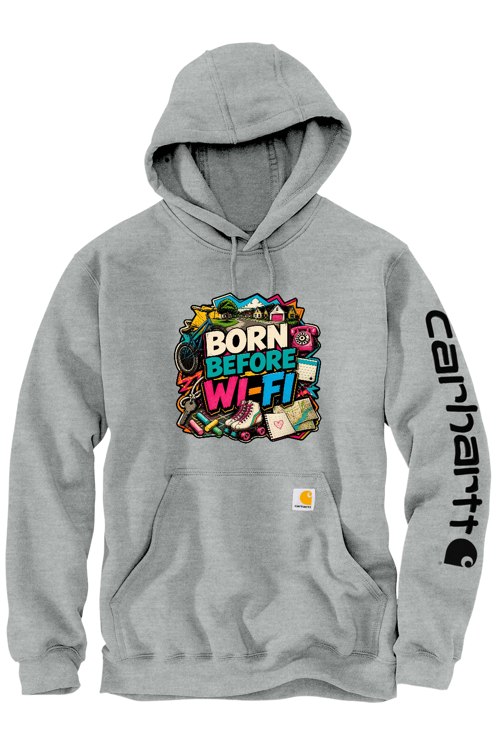 Carhartt Midweight Hooded Sweatshirt: Born Before WI-FI