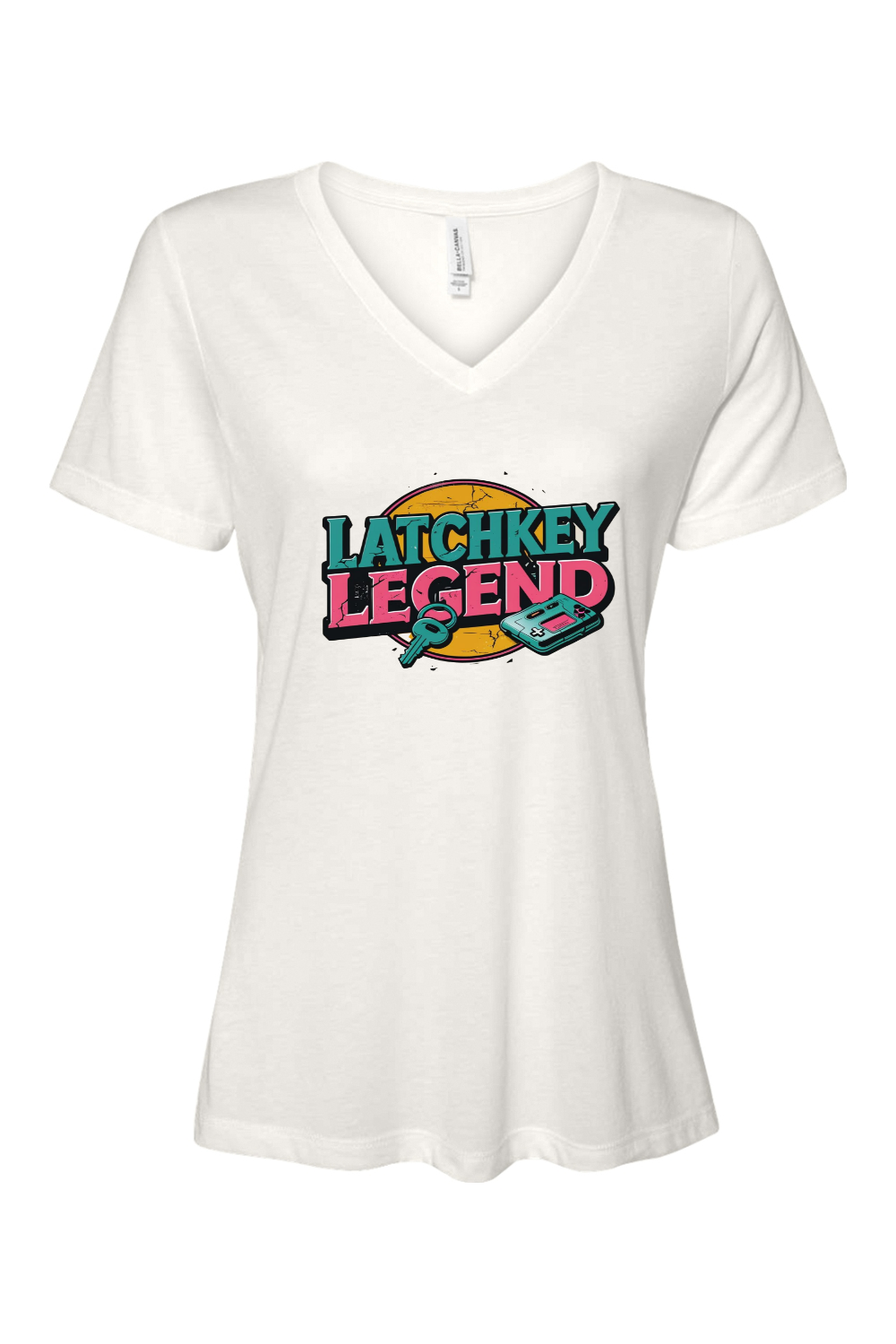 Relaxed Fit Women's V-Neck T-Shirt - Latchkey Legend