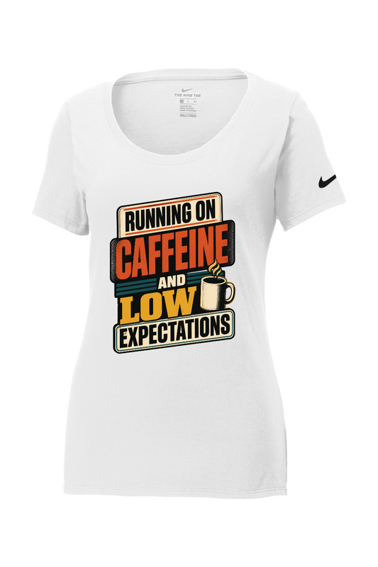 Nike Ladies Core Cotton Scoop Neck Tee: Running on caffeine and low expectations