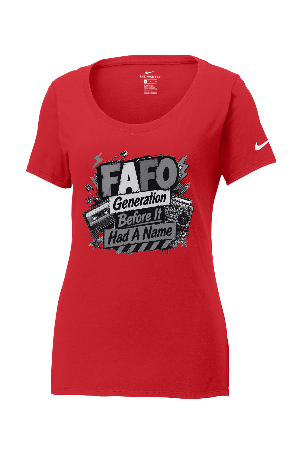 Nike Ladies Core Cotton Scoop Neck Tee: FAFO Generation Before It Had A Name