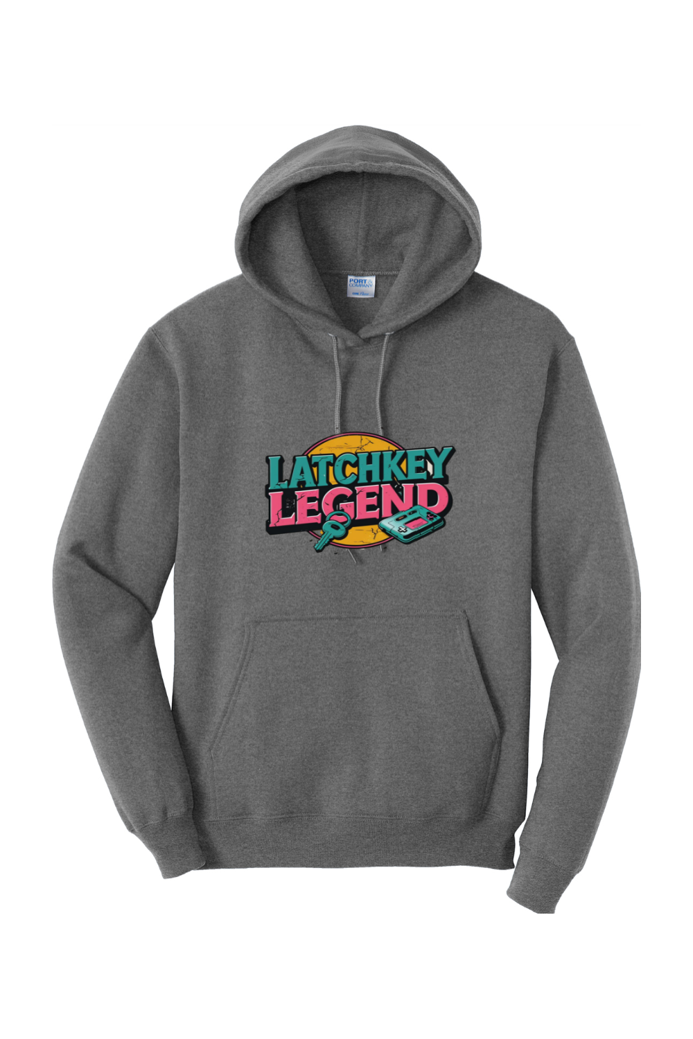 Fleece Pullover Hoodie - Vintage Wordmark Logo for Latchkey Legend