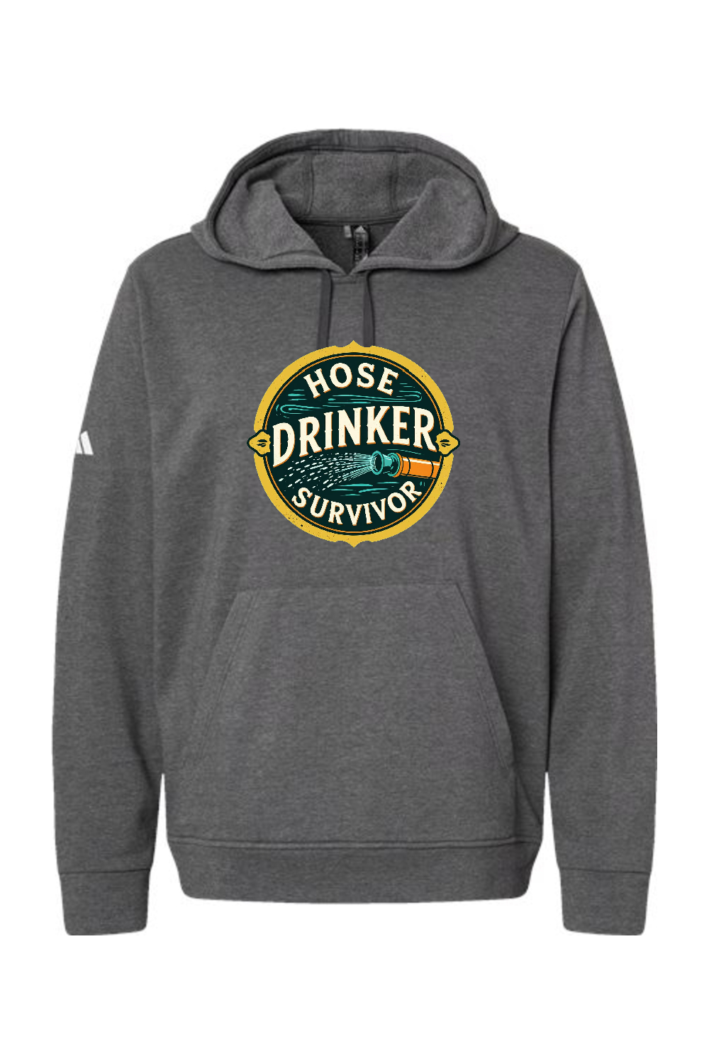 Adidas Fleece Hooded Sweatshirt: Hose Drinker Survivor