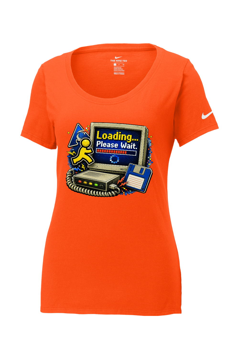 Nike Ladies Core Cotton Scoop Neck Tee: Loading... Please Wait.