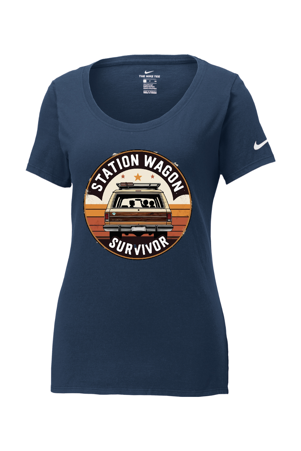 Nike Ladies Core Cotton Scoop Neck Tee: Station Wagon Survivor