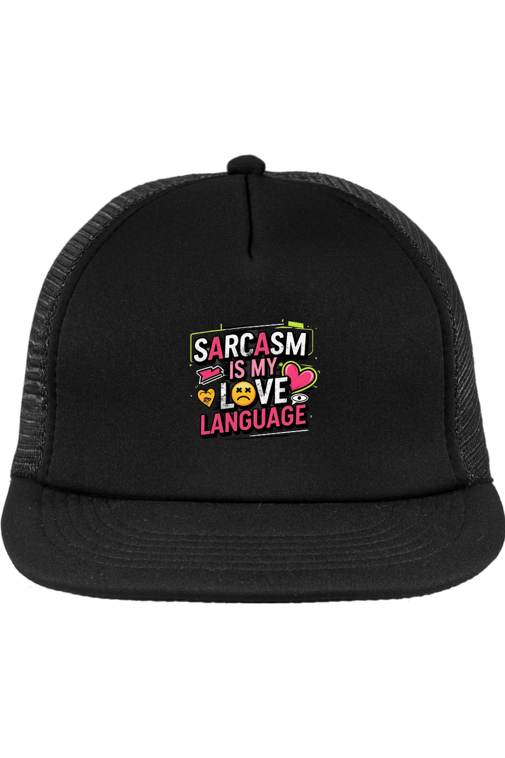 Trucker Style Snapback Cap with Sarcasm Design