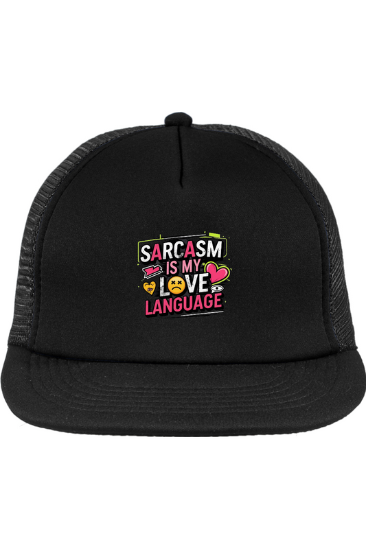 Trucker Style Snapback Cap with Sarcasm Design