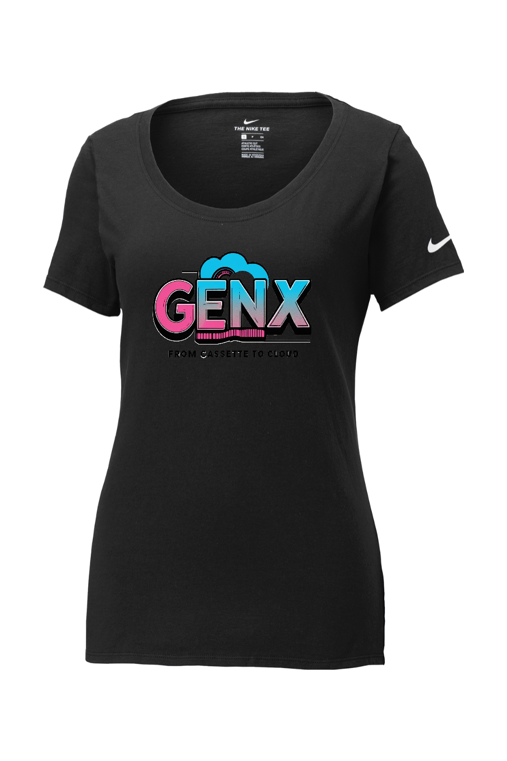 Nike Ladies Core Cotton Scoop Neck Tee: GENX-From Cassette To Cloud