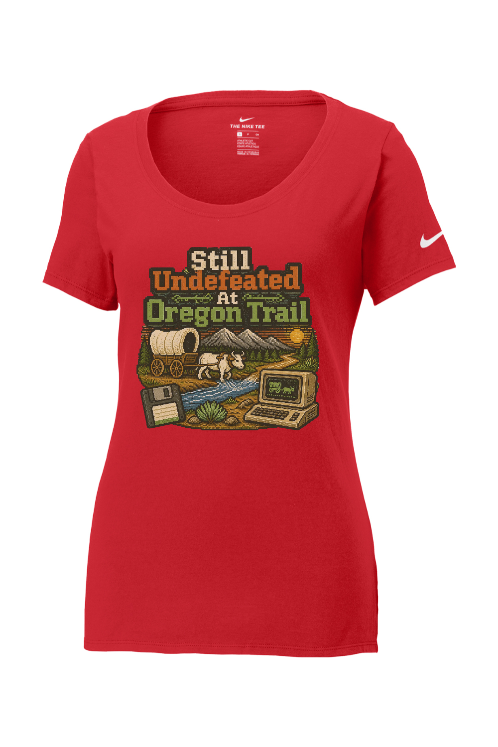 Nike Ladies Core Cotton Scoop Neck Tee: Still Undefeated At Oregon Trail
