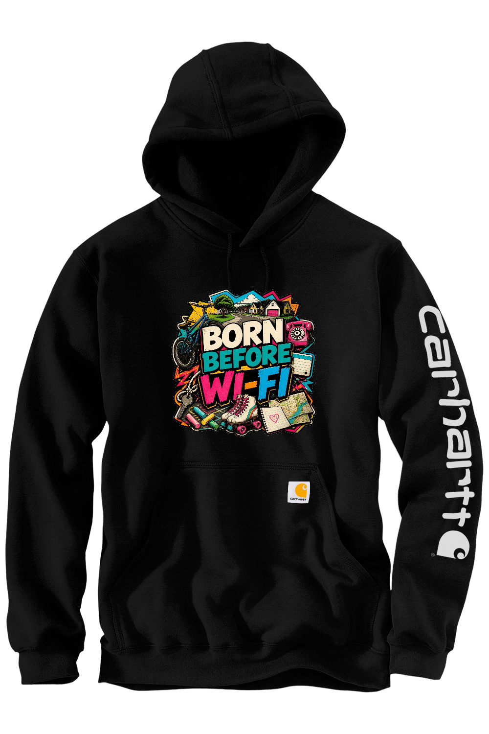 Carhartt Midweight Hooded Sweatshirt: Born Before WI-FI