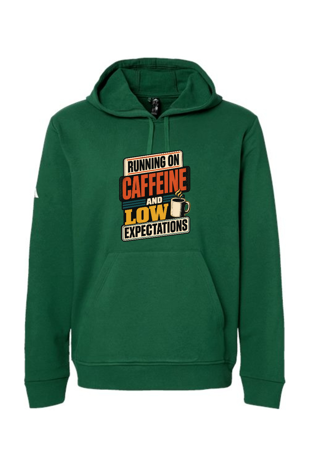Adidas Fleece Hooded Sweatshirt: Running on caffeine and low expectations