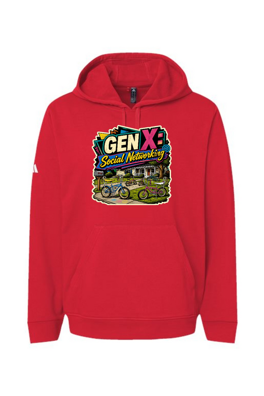 Adidas Fleece Hooded Sweatshirt: GEN X Social Networking