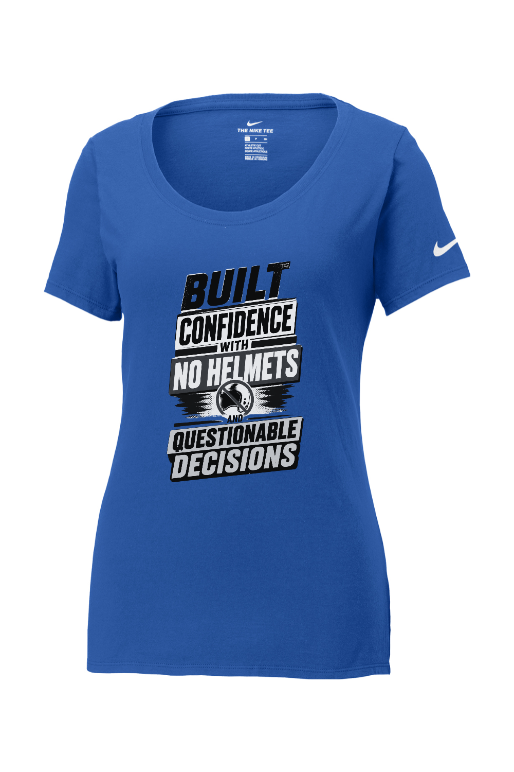 Nike Ladies Core Cotton Scoop Neck Tee: Built Confidence With No Helmets And Questionable Decisions