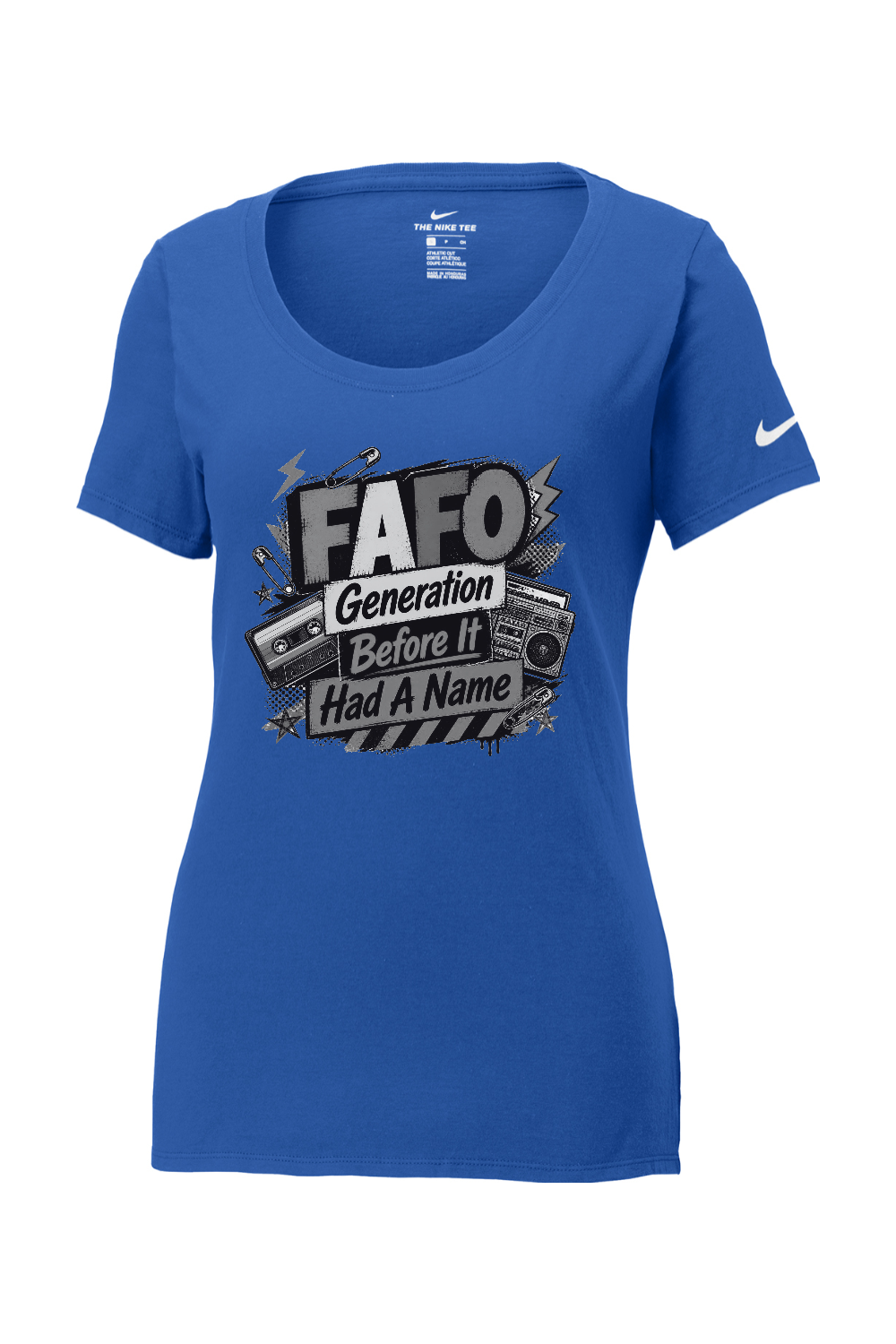 Nike Ladies Core Cotton Scoop Neck Tee: FAFO Generation Before It Had A Name