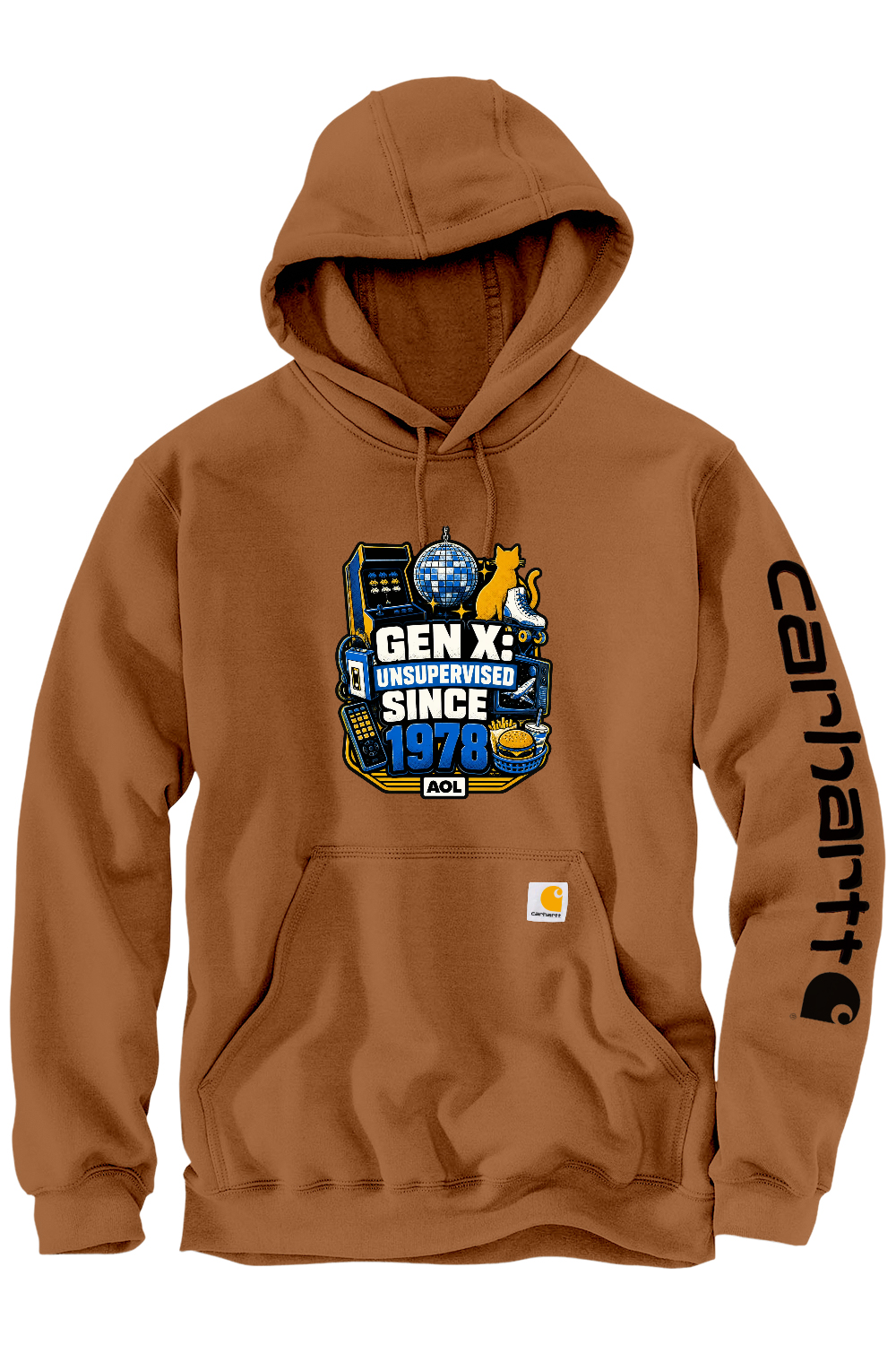 Carhartt Midweight Hooded Sweatshirt: GEN X Unsupervised Since 1978