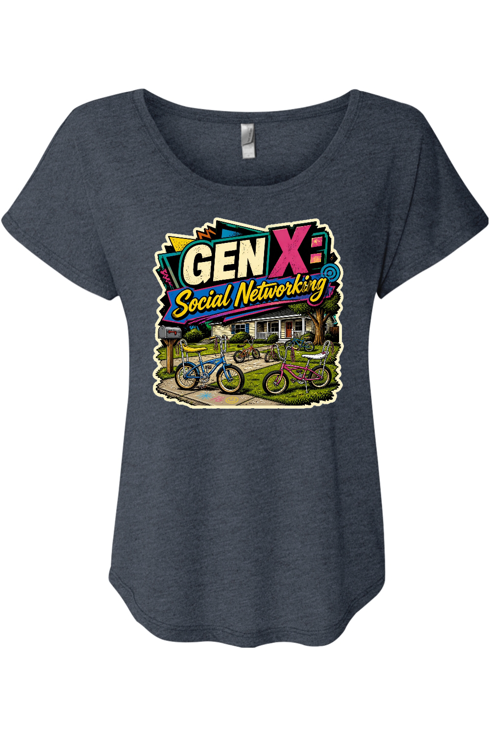 GEN X Social Networking Women's Triblend Dolman Tee