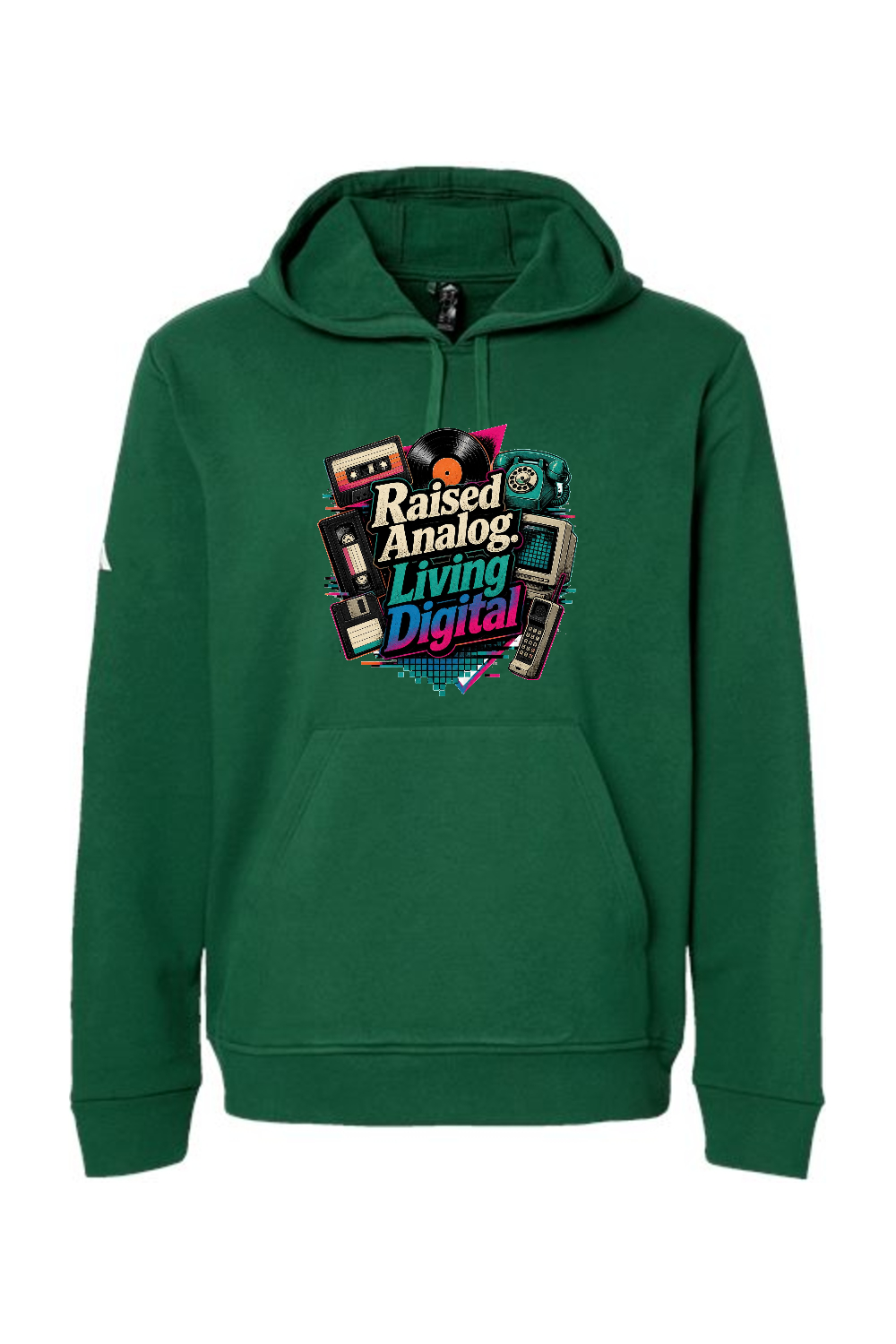 Adidas Fleece Hooded Sweatshirt: Raised Analog. Living Digital