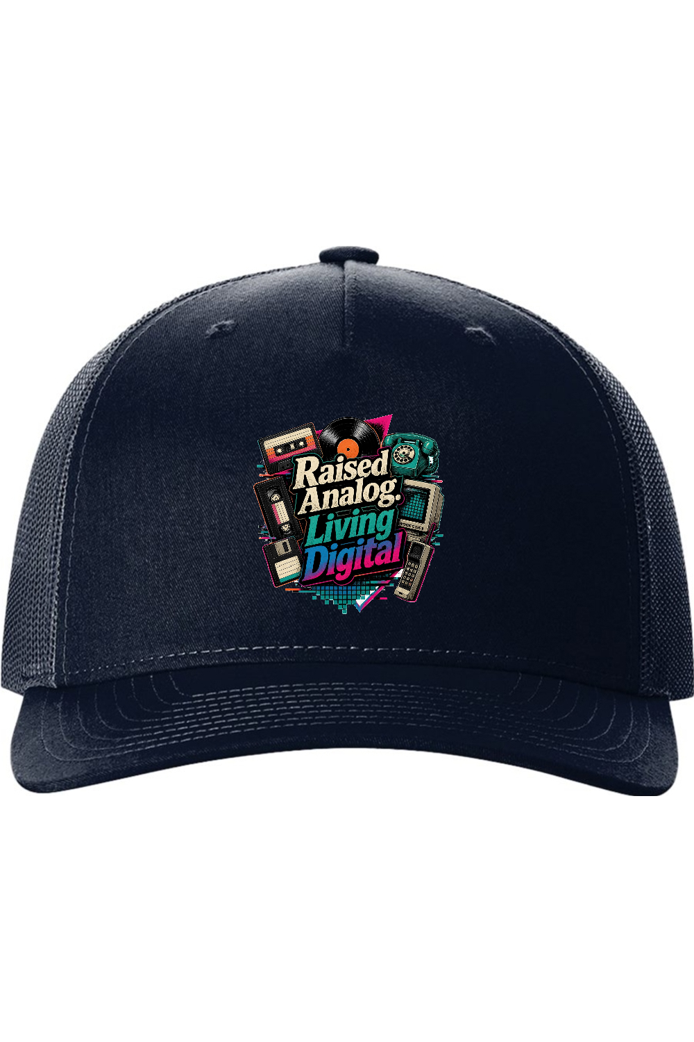 Richardson Trucker Cap: Raised Analog. Living Digital