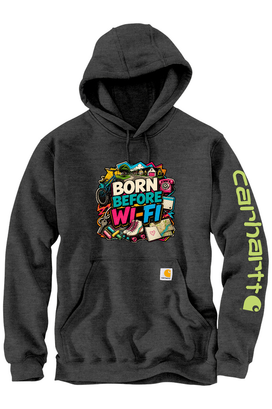 Carhartt Midweight Hooded Sweatshirt: Born Before WI-FI