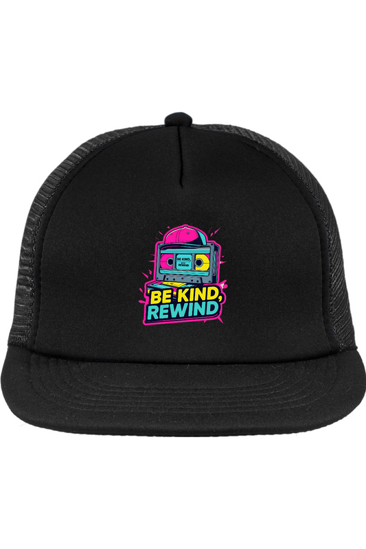 Trucker Style Snapback Cap with Be Kind Rewind
