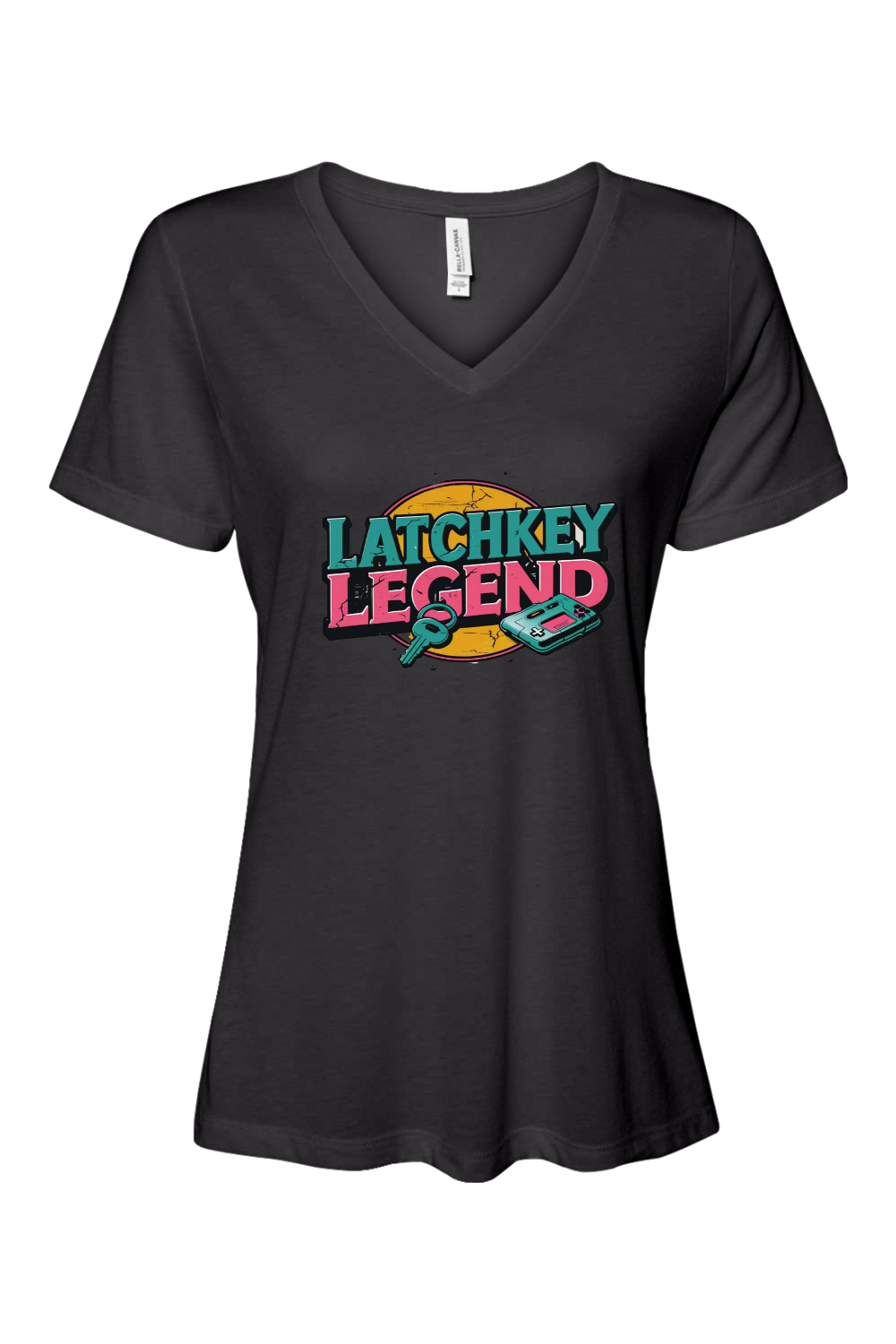 Relaxed Fit Women's V-Neck T-Shirt - Latchkey Legend