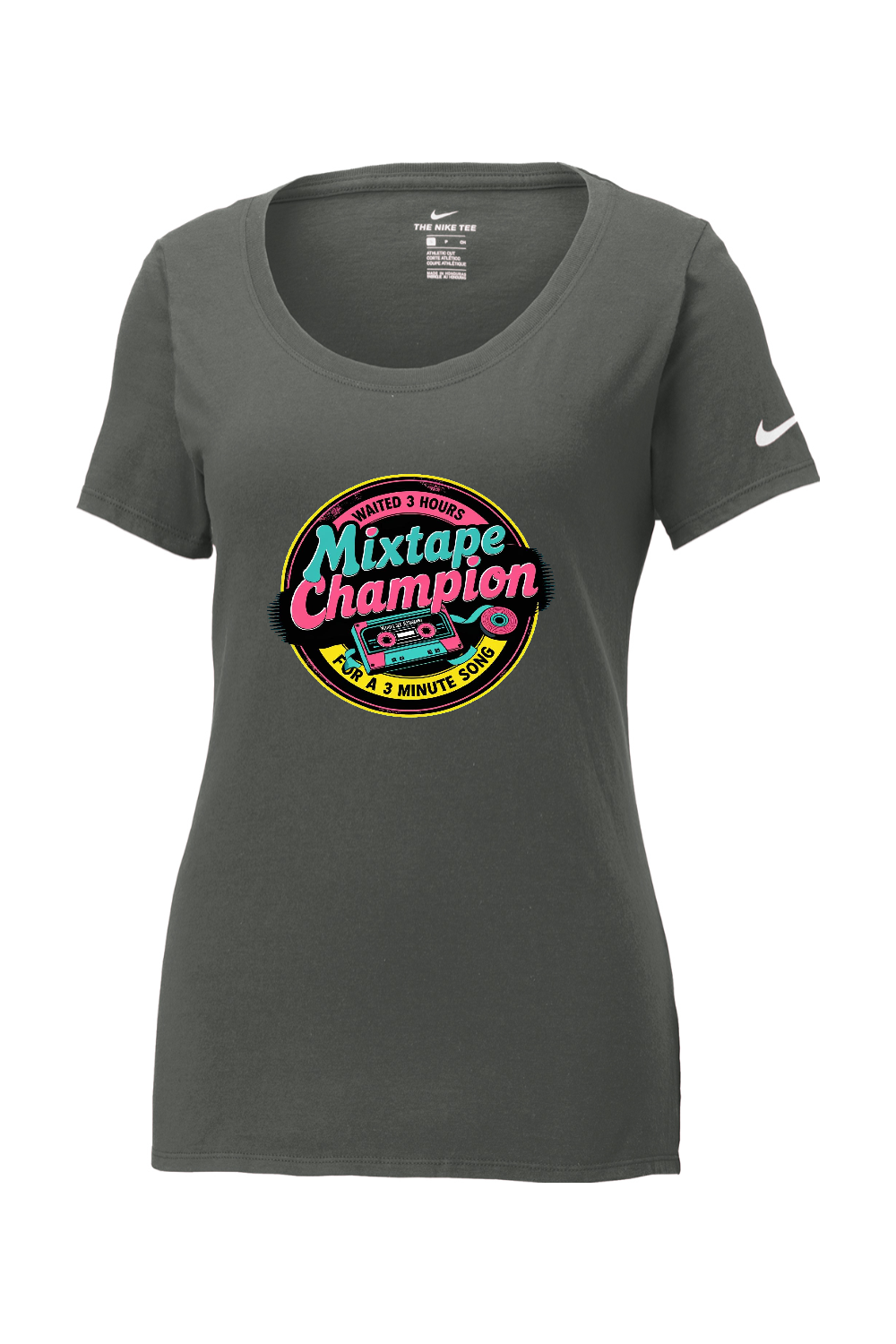 Nike Ladies Core Cotton Scoop Neck Tee: MixTape Champion