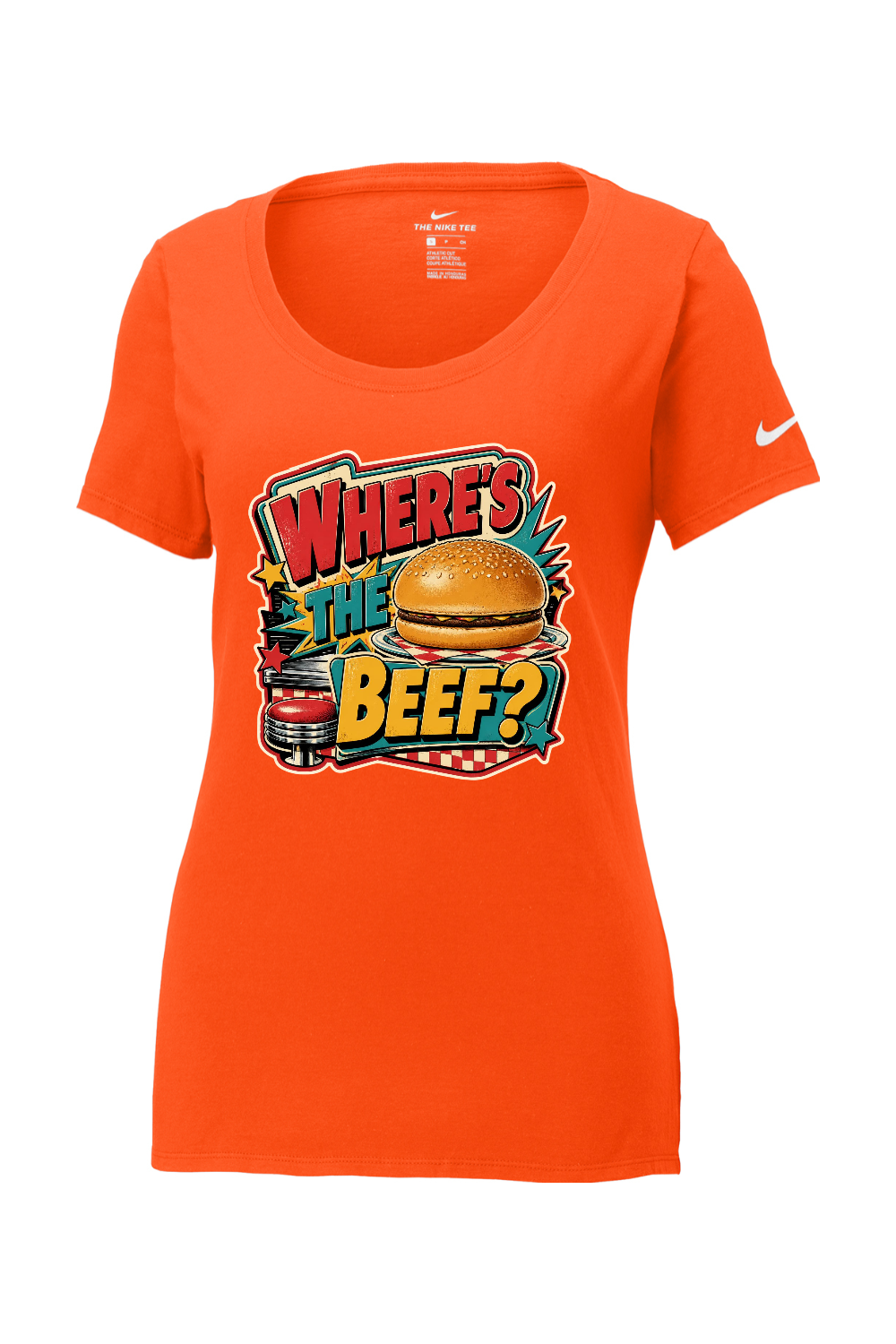 Nike Ladies Core Cotton Scoop Neck Tee: WHERE’S THE BEEF