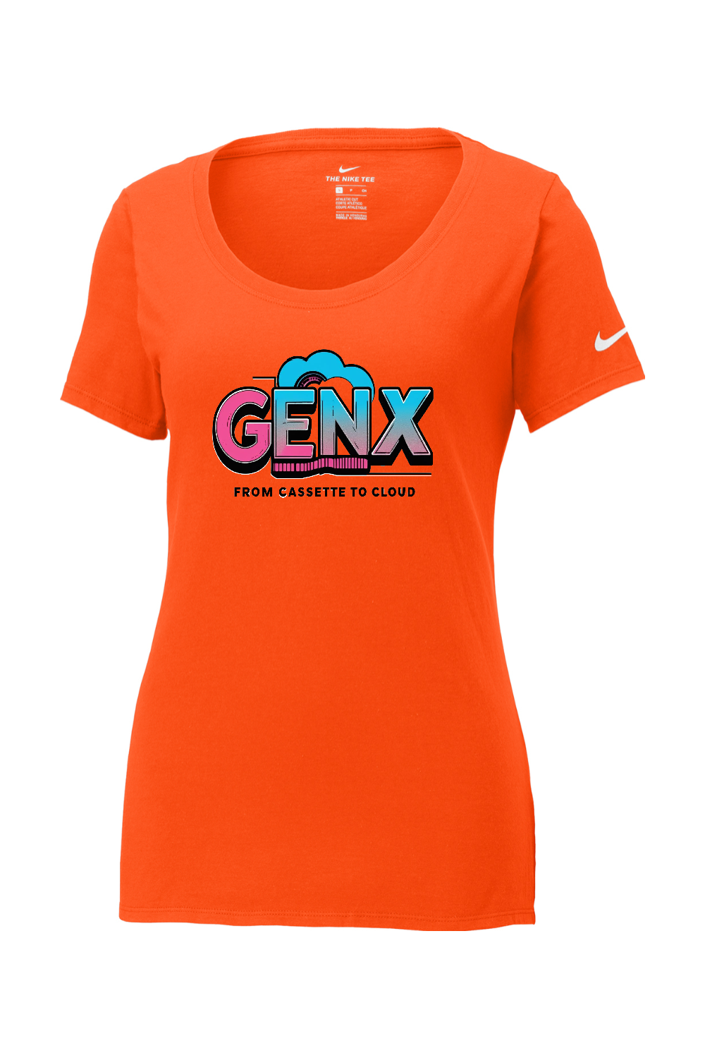 Nike Ladies Core Cotton Scoop Neck Tee: GENX-From Cassette To Cloud