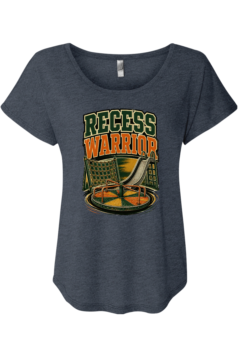 Recess Warrior Women's Triblend Dolman Tee