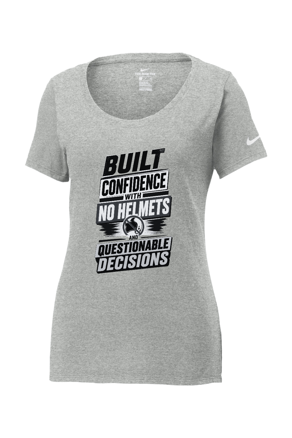 Nike Ladies Core Cotton Scoop Neck Tee: Built Confidence With No Helmets And Questionable Decisions