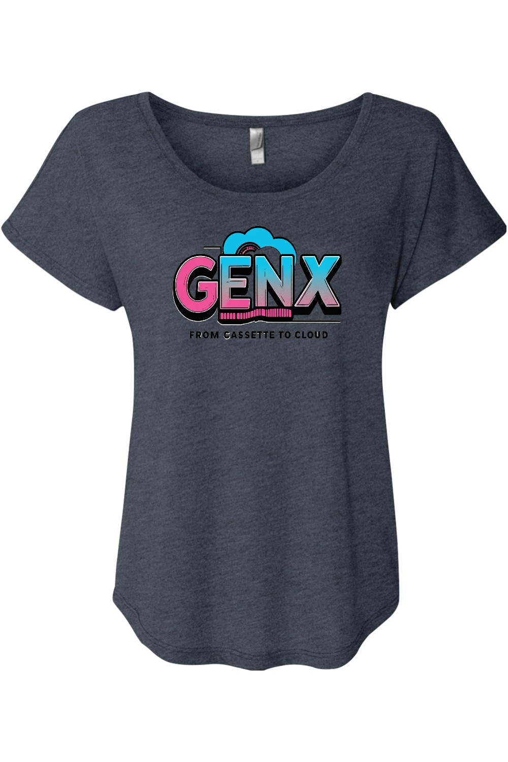 GENX-From Cassette To Cloud Women's Triblend Dolman Tee