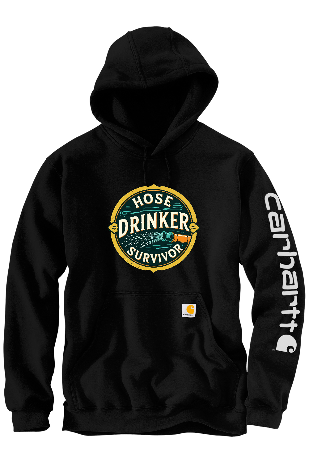 Carhartt Midweight Hooded Sweatshirt: Hose Drinker Survivor