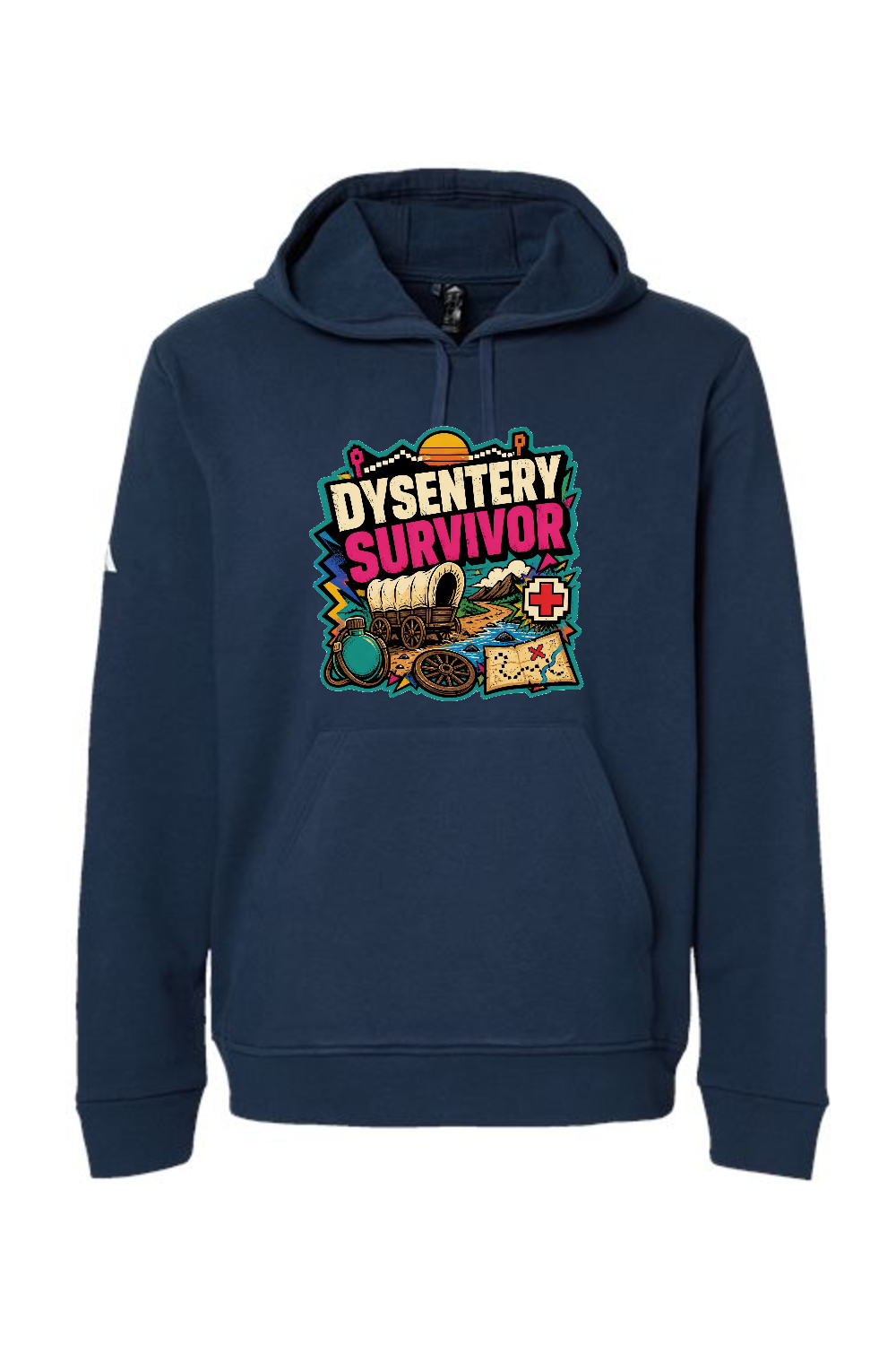 Adidas Fleece Hooded Sweatshirt: Dysentery Survivor