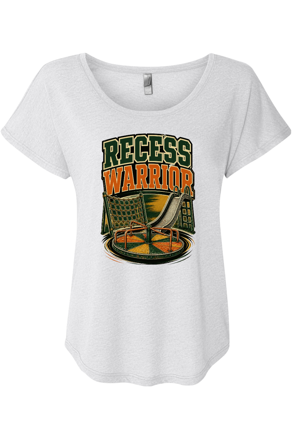 Recess Warrior Women's Triblend Dolman Tee