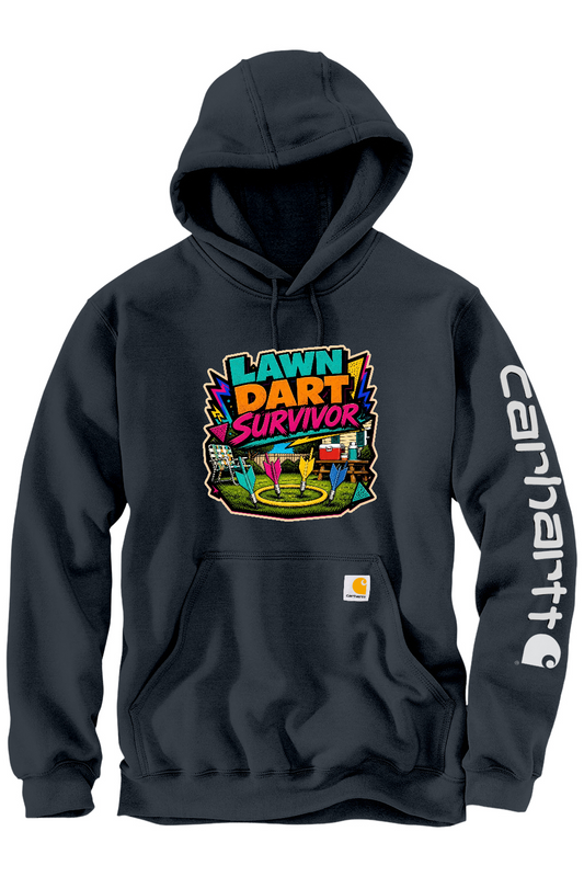 Carhartt Midweight Hooded Sweatshirt: Lawn Dart Survivor