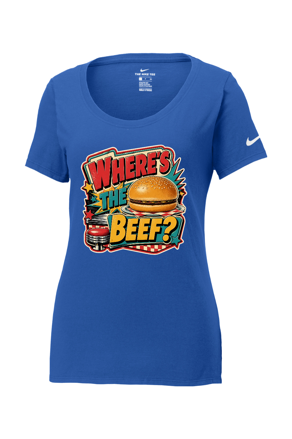 Nike Ladies Core Cotton Scoop Neck Tee: WHERE’S THE BEEF