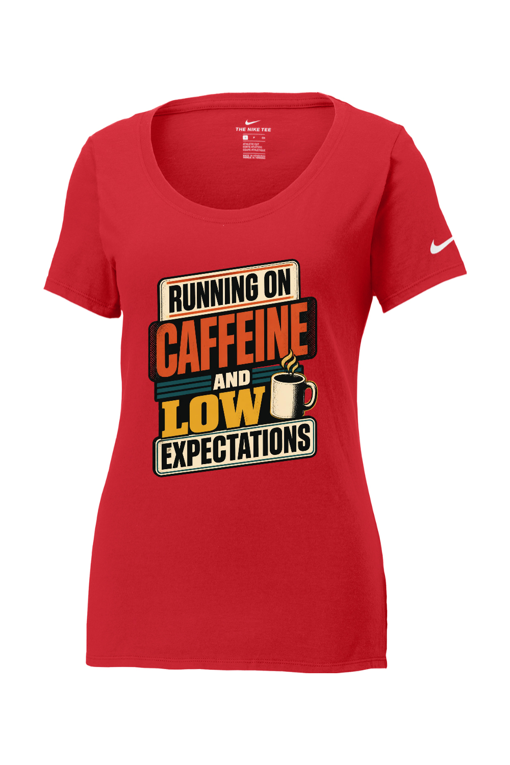Nike Ladies Core Cotton Scoop Neck Tee: Running on caffeine and low expectations
