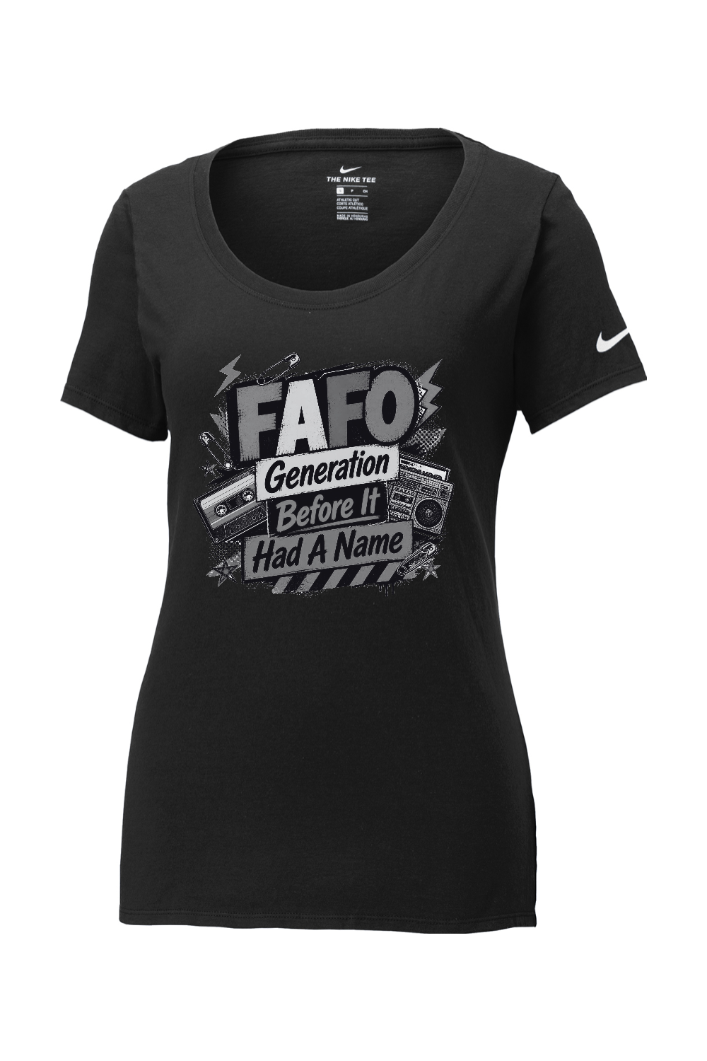 Nike Ladies Core Cotton Scoop Neck Tee: FAFO Generation Before It Had A Name