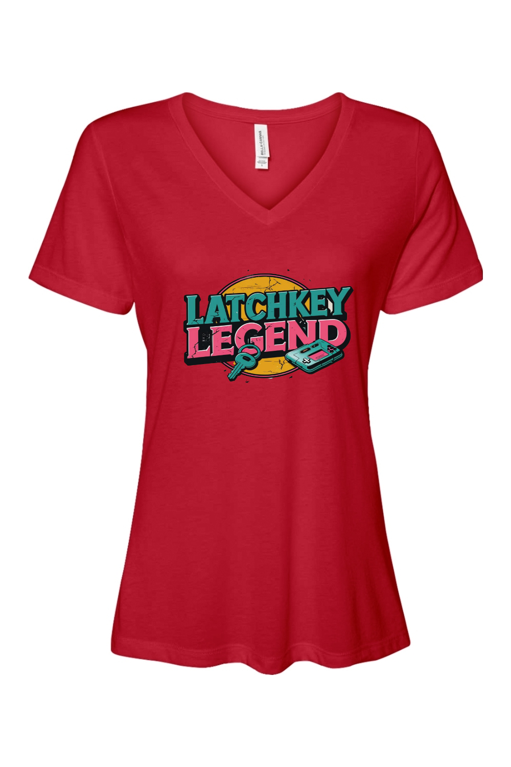 Relaxed Fit Women's V-Neck T-Shirt - Latchkey Legend