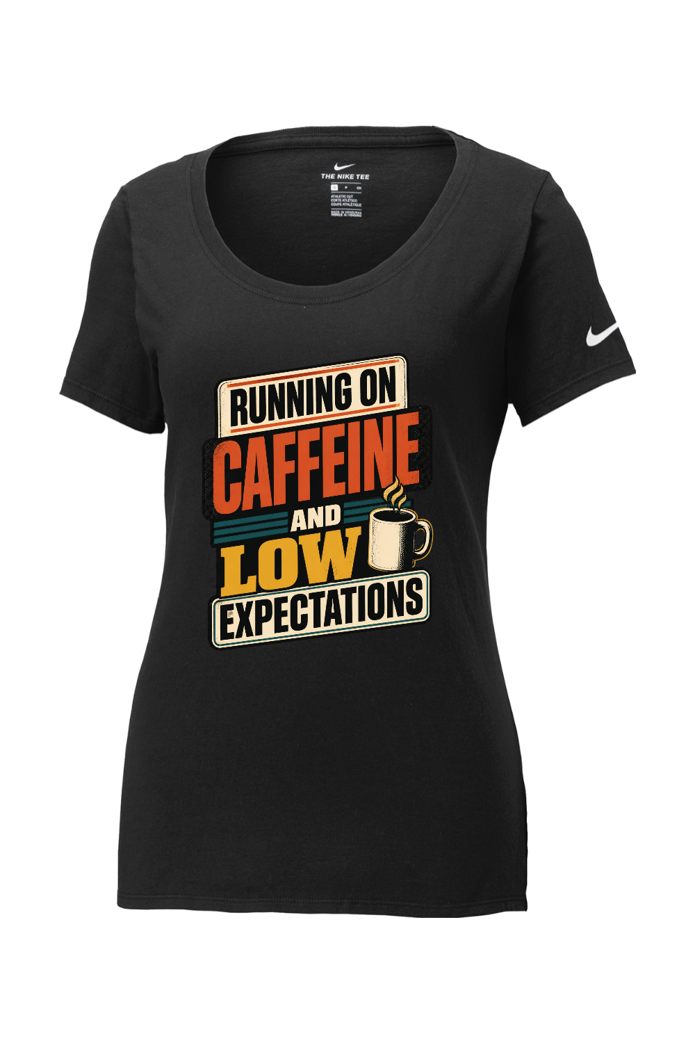 Nike Ladies Core Cotton Scoop Neck Tee: Running on caffeine and low expectations